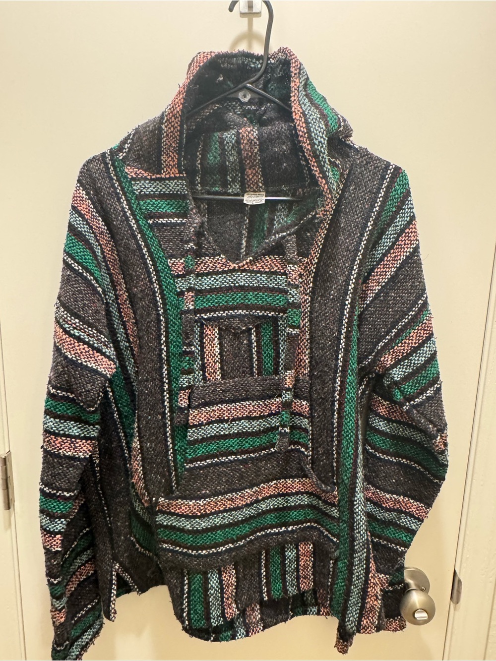 Striped Green & Black Baja Hoodie Jacket - Men